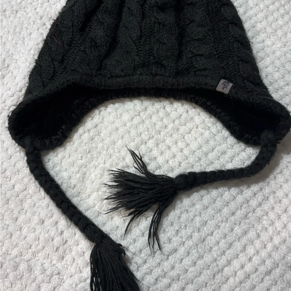 The North Face Kids Black Cable Knit Hat